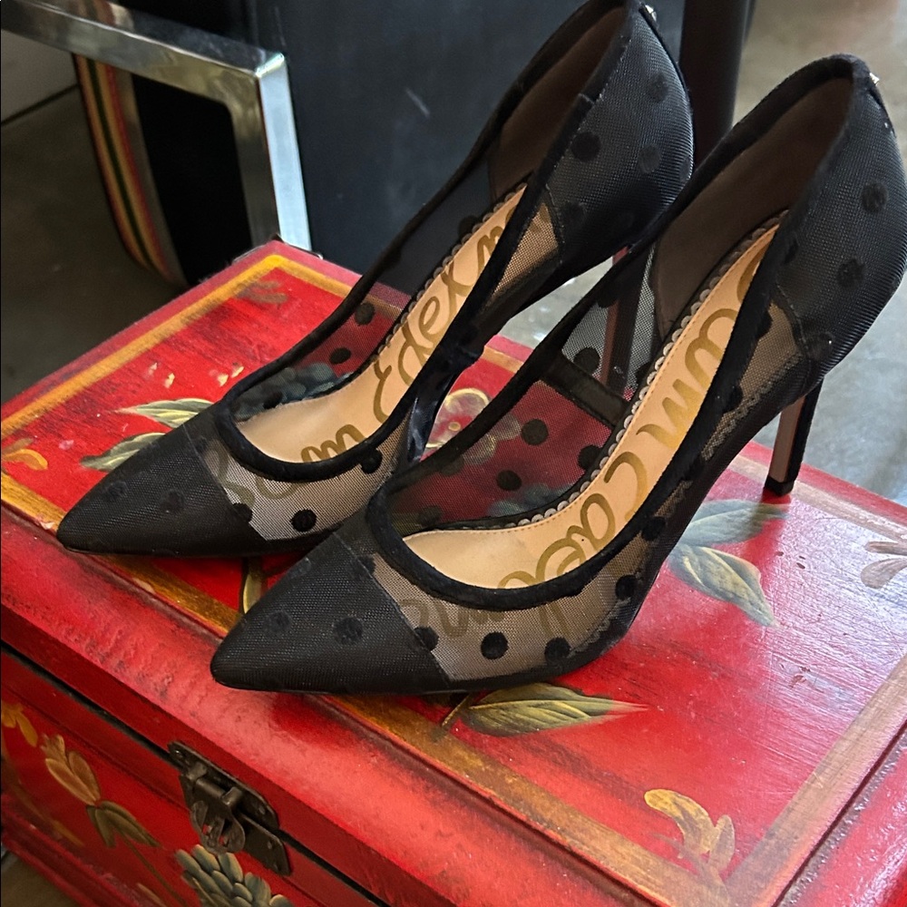 Sam Edelman Black Polka Dot Heels